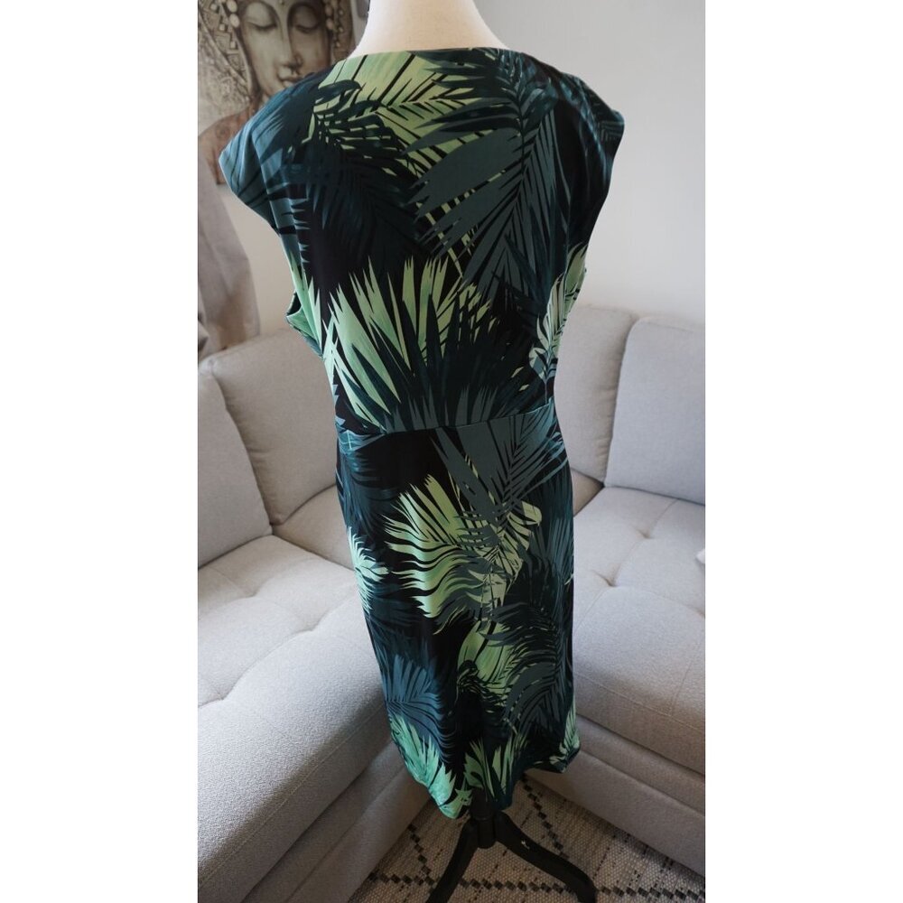 Debenhams The Collection Green Palm Leaf Print Shift Dress - Size 16, NWT - Picture 7 of 7